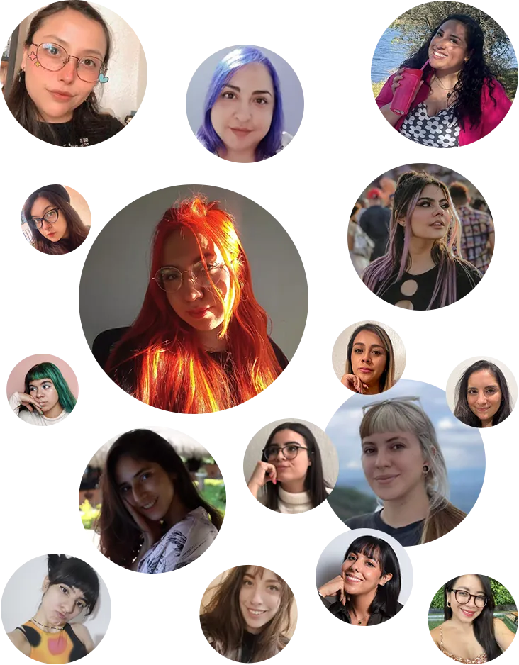 Mini fotos de colaboradoras de casi creativos