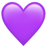 Emoji corazón morado