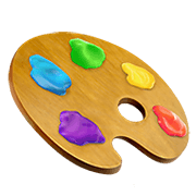 Emoji de paleta de pintura de artista